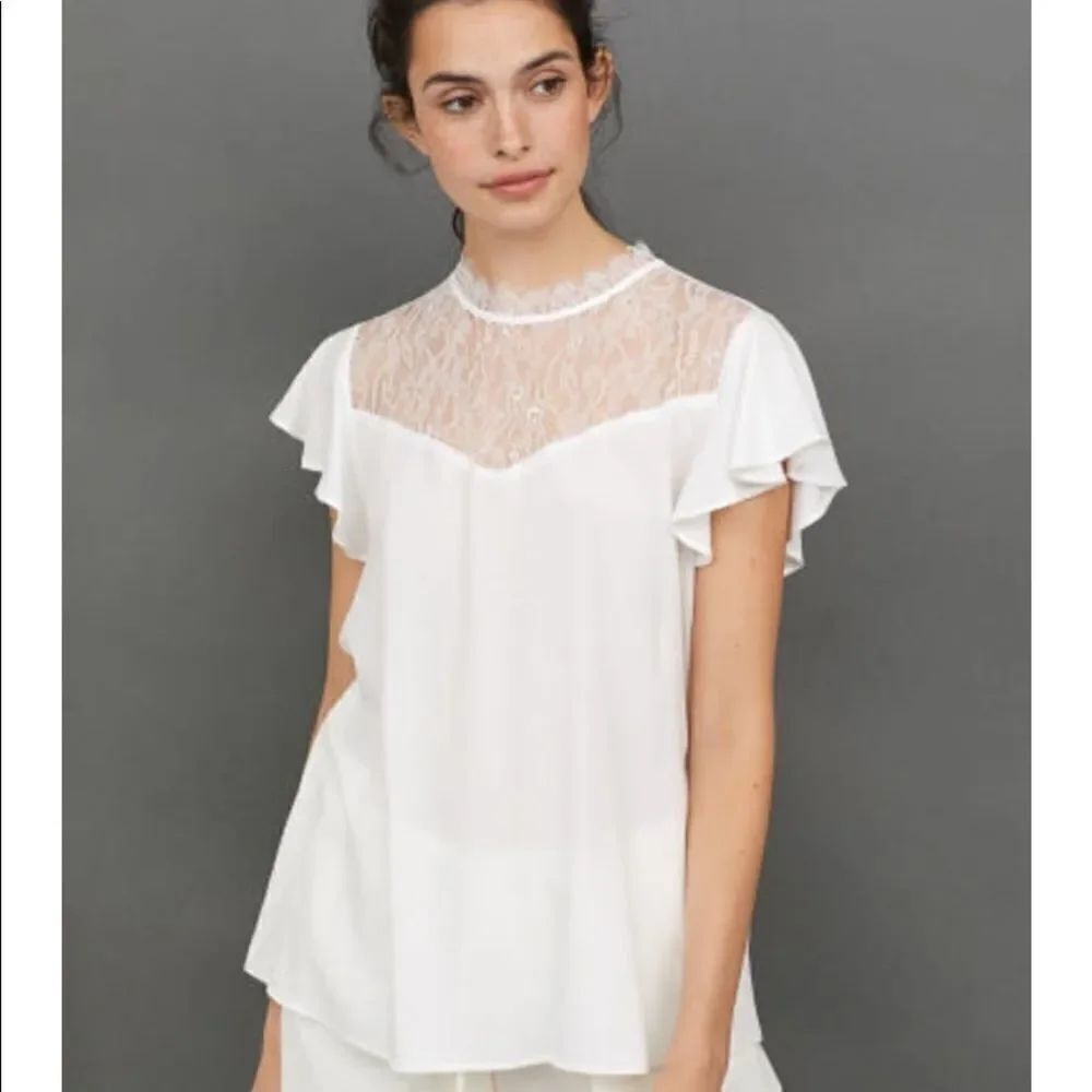 ✨H&M Blouse with Lace Yoke✨
